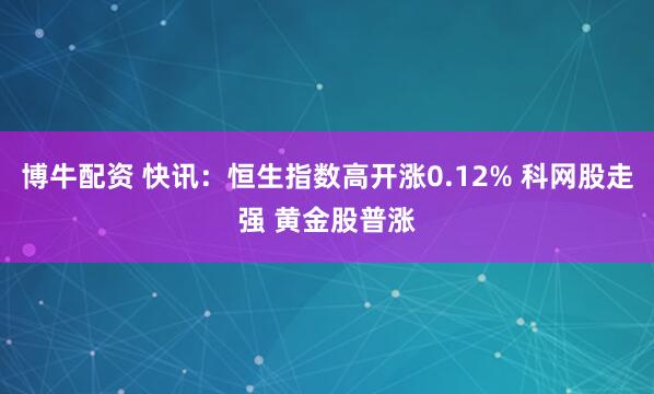 博牛配资 快讯：恒生指数高开涨0.12% 科网股走强 黄金股普涨